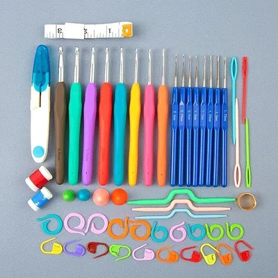Produktbild von 16-teilige Häkelnadel Set, Häkelnadel Aufbewahrungsbox, ergonomische Stricknadel Hand Stricken Handwerkskunst