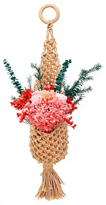 Hängender Wandkorb aus Baumwollseil, 56×13 cm, braun