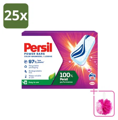 Produktbild von 25 x Persil Power Bars Waschmitteltabletten für Buntwäsche - Sparpackung - 25 Stücke