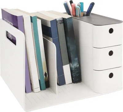 Produktbild von Famanu Desktop Organizer mit 3 Schubladen - Multifunktionale Aufbewahrungsbox für Büro, Wohnzimmer und Schule