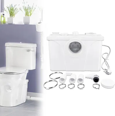 Productafbeelding van Afvalwaterpomp - Hefsysteem Pomp - Sanitair Afvoeren - Roestvrij Stalen Blad - 180L/min - Wit