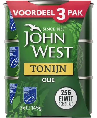 Obrázok produktu pre John West Tonijnstukken v Zonnebloemolie, 435 g - Vysoko kvalitný tuniak v slnečnicovom oleji