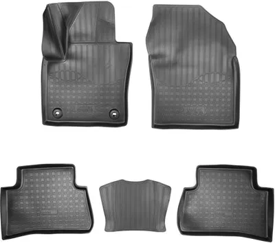 Image de Tapis de sol en caoutchouc 3D pour Toyota C-HR à traction avant | à partir de 2016 | ajustement parfait avec rebord