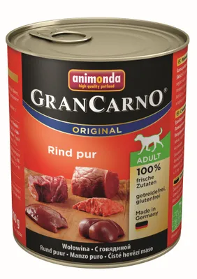 Produktbild von animonda GranCarno Original Adult Rind pur, Adult, Rind, 800 g, Zuckerfrei, Ohne Soja