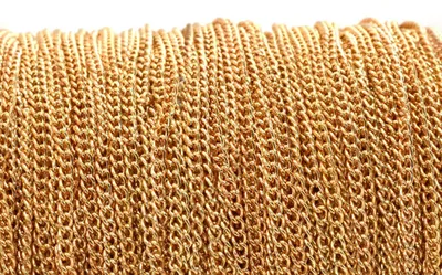 Produktbild von Vintageparts gedrehte Gliederkette lightgoldfarben 3 x 2 mm 2 Meter