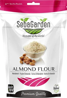 Produktbild von Mandelmehl Extra Fein Blanchiert – 1 kg aus Kalifornien – Entölt & Glutenfrei – Low Carb Mehl zum Backen – Keto geeignet – von Seba Naturprodukte