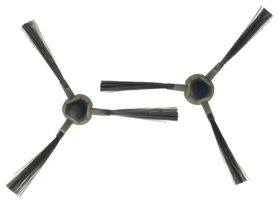 Produktbild von vhbw 2x Seitenbürste kompatibel mit Ecovacs Deebot U2 DGN22, Deebot U2 DGN22-62 Saugroboter - Reinigungsbürsten Set, dunkelgrau, 3-armig