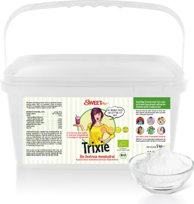 Produktbild von SWEETme® Trixie Bio Dextrose 5 kg Traubenzucker monohydrat Pulver schnelle Energie vegan