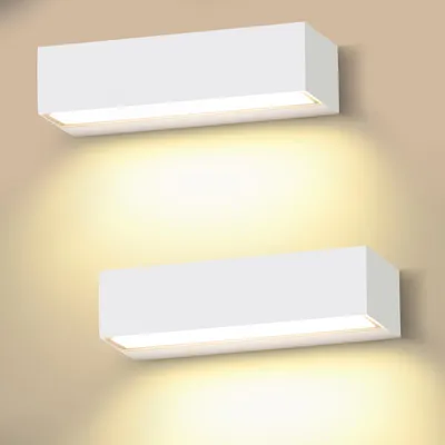 LED-Wandlampe 18 W, 30 cm, 3000 K, warmweiß, 2 Stück, IP54
