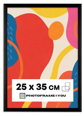 Fotolijst 25x35 cm, Kunststoff, Acrylglas, Schwarz