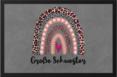 Produktbild von Große Schwester Fußmatte Sisters Beschützerin Geborgenheit Liebe Familie Zusammenhalt Freude Spaß Sisterlove Fun