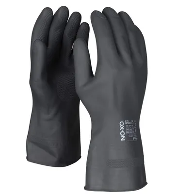 Produktbild von OX-ON Chemikalienschutzhandschuhe Comfort 6300, schwarz Größe (9/L), 1 Paar