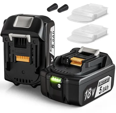 2er-Pack 18V 5000mAh Akku für Makita BL1850, LED-Anzeige