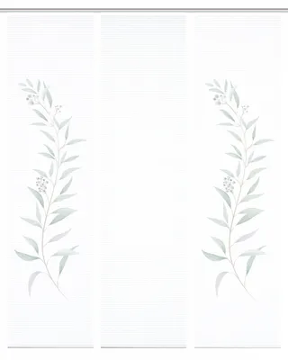 Produktbild von CELSO Schiebegardine recyceltes Polyester, 245x60 cm, 3D-Optik, Pflanzenranke