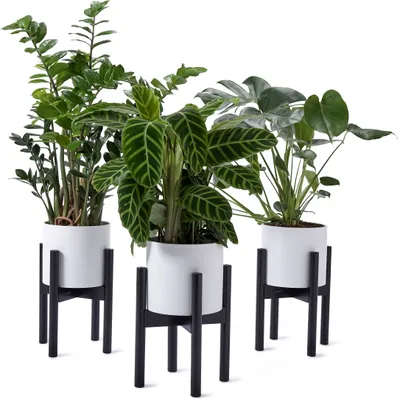 Produktbild von Lumaland Blumenständer aus Bambus - 30 x 30 x 35,5 cm - 3er-Set