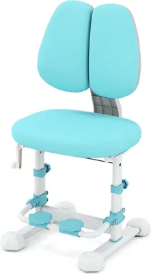Zdjęcie produktu dla Ergonomiczne krzesło biurowe dla dzieci z regulowanym oparciem i podnóżkiem