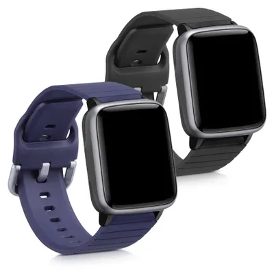 Produktbild von kwmobile 2x Uhrenarmband für Willful Fitnesstracker / Smartwatch Armband - Fitnesstracker Band Set aus TPU Silikon - Ersatzarmband Smartwatch -
