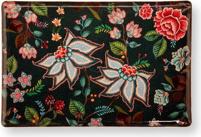 Produktbild von Pip Studio Tray Metal Large Berry Blues Dark Blue 48x32cm