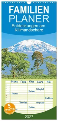 Produktbild von Familienplaner 2027 - Entdeckungen am Kilimandscharo mit 5 Spalten (Wandkalender, 21 x 45 cm) CALVENDO