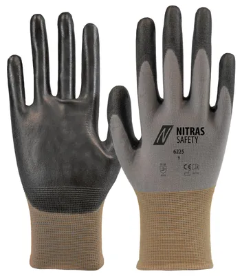 Obrázek produktu pro NITRAS SAFETY 6225-1210-9 NITRAS SAFETY unisex Arbeitshandschuhe 6225 grau Größe 9, 12 Paar