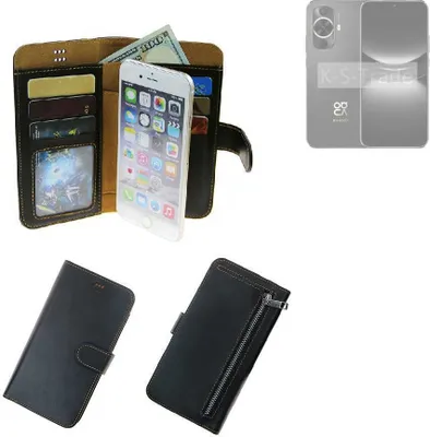 Produktbild von K-S-Trade Schutz Hülle kompatibel mit Huawei nova 12 Lite Klapphülle Case Phone cover Slim Handytasche Handy Hülle schwarz aus Kunstleder (1 Stk)
