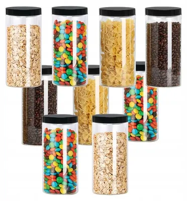 Produktbild von Akada 9er Set Kunststoff Vorratsbehälter 1,5L lebensmittelsicher