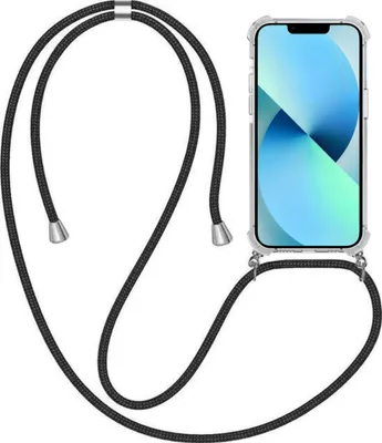 Obrázok produktu pre Puzdro na mobilný telefón vhodné pre iPhone 13 s retiazkou a nárazníkom - Zadný kryt TPU odolný proti nárazom s popruhom - Smartphonica