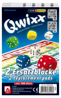 Produktbild von NSV - 4016 - QWIXX - Ersatzblöcke 2er Set - Würfelspiel
