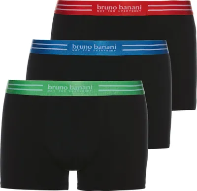 Produktbild von Bruno Banani Herren Boxershorts 3er Pack - Essential Baumwolle, Baumwolle, einfarbig Schwarz 2XL