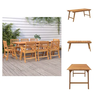 Obrázok produktu pre vidaXL Záhradný stôl 200x90x75 cm z masívneho dreva akácie - Záhradné stoly