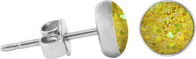 Produktbild von 925 Sterling Silber Ohrstecker Glitterline in verschiedenen Farben und Größen Größe - 4 mm Farbe - Gelb