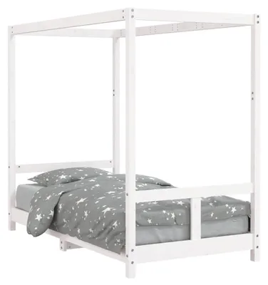 Produktbild von vidaXL Kinderbett Weiß 80x160 cm Massivholz Kiefer