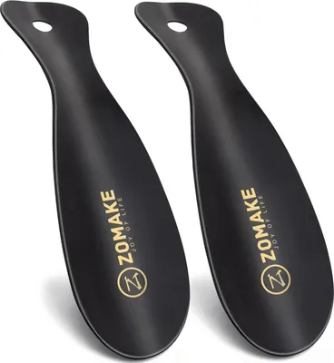 Obrázek produktu pro ZOMAKE Mini sada kovových pomůcek na nazouvání bot, 2 kusy, černá, nerezová ocel, 19 cm, držák na zeď