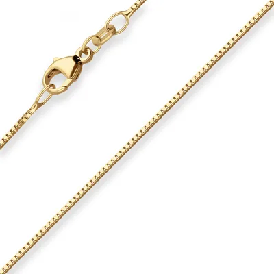 Produktbild von 0,8mm Veneziakette Goldkette Collier Halskette aus 375 Gold Gelbgold 45cm