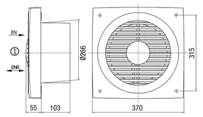 Immagine prodotto di Ventilatore assiale a parete Maico IT 25 0081.0308