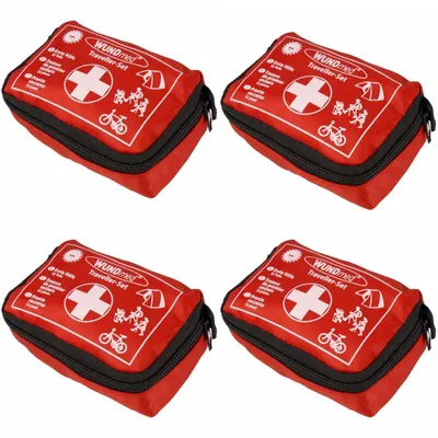 Produktbild von Wundmed 4x 32tlg. Erste hilfe Set 4x Traveller Set Outdoor Notfallset Verbandstasche Verbandsset