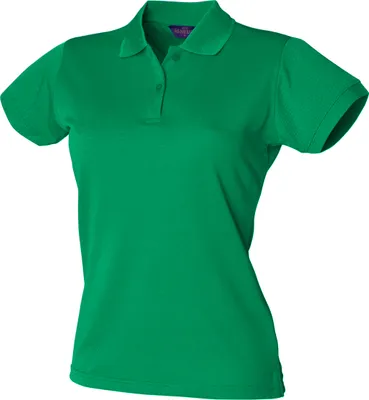 Produktbild von Henbury Damen Coolplus® Polo-Shirt / Polohemd, RW636 (S) (Kellygrün)