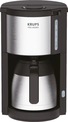 Obrázok produktu pre Krups Evidence KM305D, Kávovar, 1,25 L, Mletá káva, Čierna, Nerezová oceľ