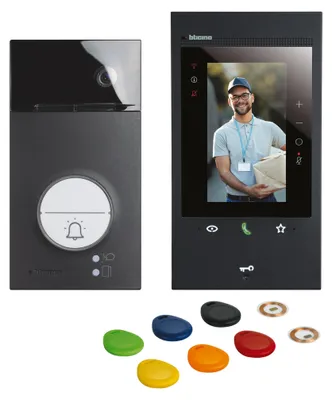 Productafbeelding van BTICINO Videosysteem Flex'ONE, LINEA3000, CLASSE300EOS, zwart, 2-draads, 1 stuk.