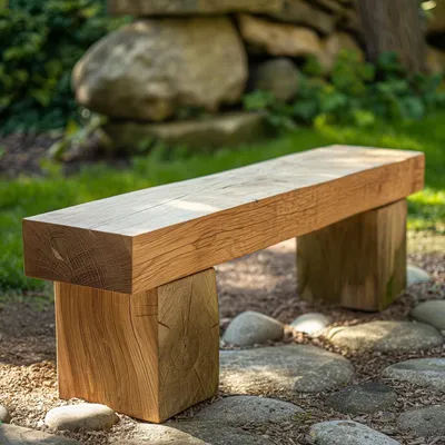Zdjęcie produktu dla Ławka z litego dębu w stylu rustykalnym, długość 120 cm, olejowana, drewniana ławka, drewniane siedzisko, lite drewno