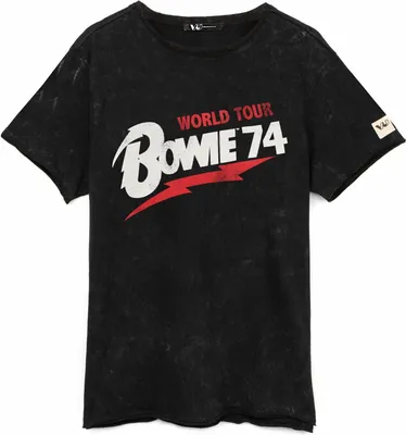 Obrázok produktu pre David Bowie - Tričko "1974 World Tour" pre mužov/dámy Uni NS6642 (3XL) (Black)