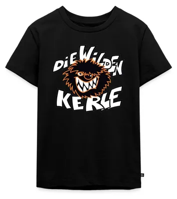 Produktbild von Spreadshirt Die Wilden Kerle Logo Kinder Premium T-Shirt, 110/116 (4 Jahre), Schwarz