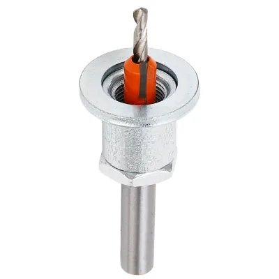 Immagine prodotto di Adjustable Depth Countersunk Bit 3.5 X 8mm Alloy Steel Silver Limit Taper Hole Drill for Woodworking