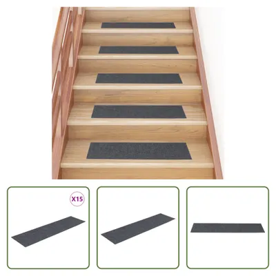 Obrázek produktu pro The Living Store Samolepicí rohože na schody 15 ks 76x20 cm světle šedé
