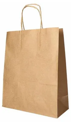 Produktbild von 25x Papiertragetaschen mit Papierkordel Kordeltasche 28 x 22 x 10 cm braun