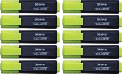 Produktbild von OFFICER PRODUCTS PRODUCTS Textmarker Leuchtend 10er Pack Farbe: Gelb/Highlighter