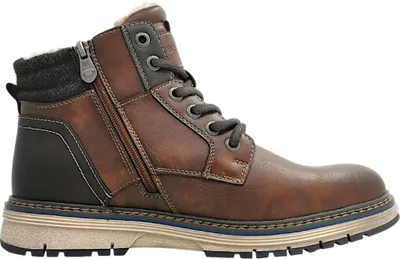 Image de Chaussures pour hommes Tom Tailor, bottes d'hiver doublées, couleur marron, style décontracté