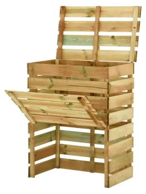 Produktbild von Imprägniertes Kiefernholz Komposter Lattenrost Kompostbehälter Holzkomposter Kompostsilo Steckkomposter Gartenkomposter 80x50x100cm