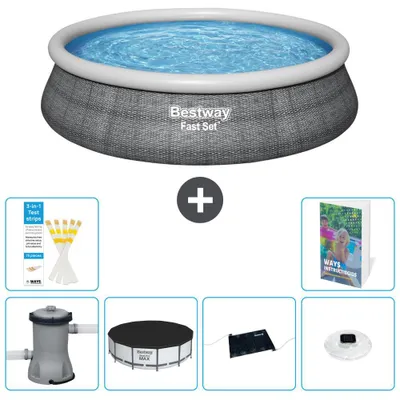 Image de Bestway Fast Set, piscine ronde - 457 x 84 cm - 5 pièces, modèle S328