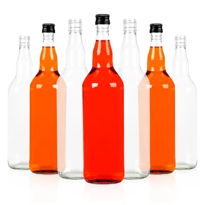 Zdjęcie produktu dla SuperButelki - 10x butelka monopolowa 700 ml na wódkę, nalewki, wino – przezroczyste szkło do alkoholu i przetworów, butelki Monopol 0,7l, 10 szt